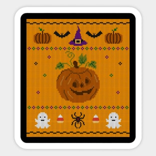 Halloween Jack o’ Lantern Knit Sticker